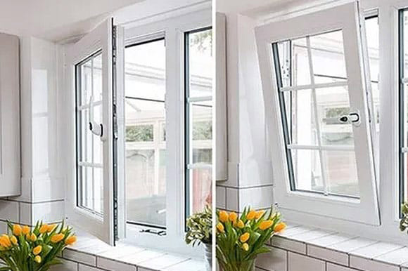 پنجره دوجداره دو حالته UPVC یو پی وی سی