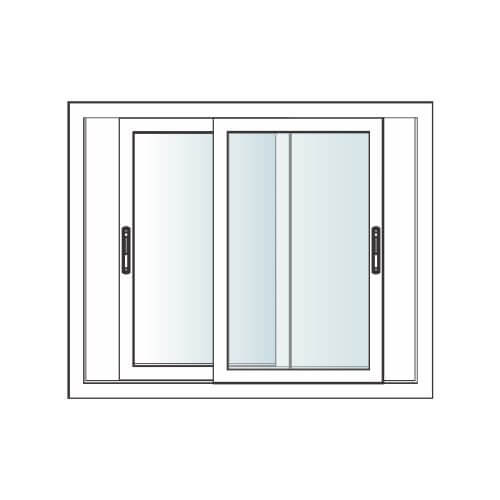 درب و پنجره دوجداره UPVC کشویی ریلی